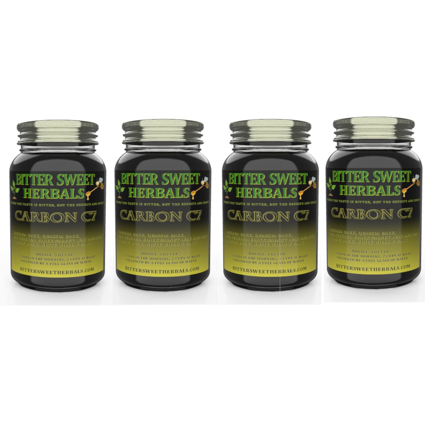 Bitter Sweet Herbals Carbon C7 one-gallon bundle with four quart bottles