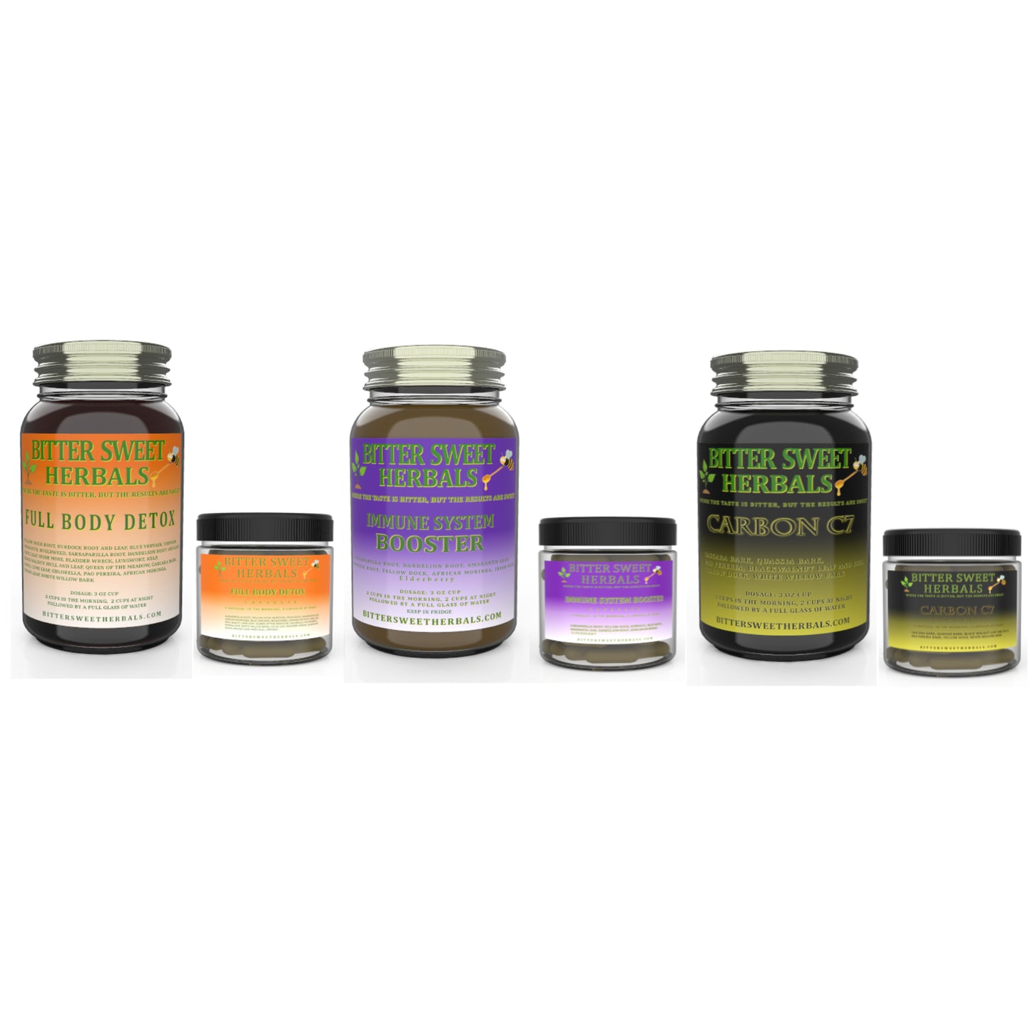 Bitter Sweet Herbals 6-Product Herbal Tea and Capsule Bundle