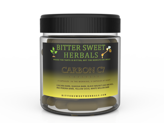 Bitter Sweet Herbals Carbon C7 herbal capsules, 100-count bottle