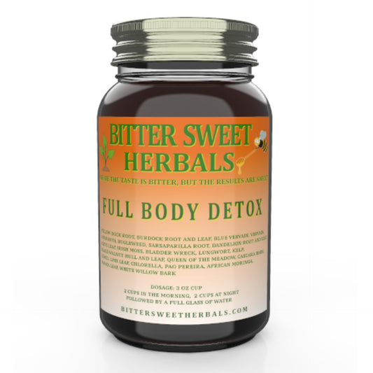 Bitter Sweet Herbals Full Body Detox quart-size liquid herbal blend bottle