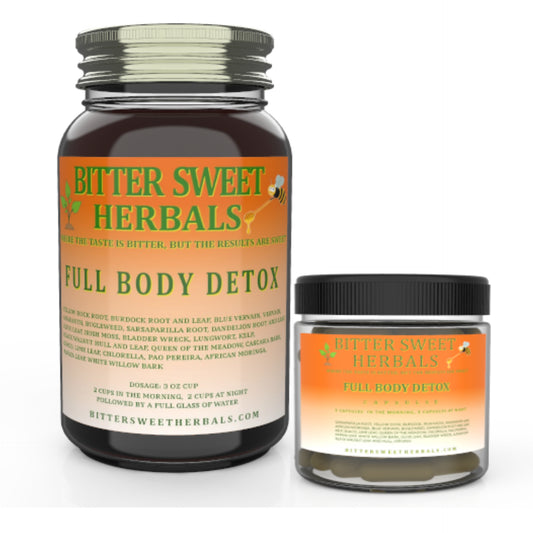 Bitter Sweet Herbals Full Body Detox quart bottle with 60 capsules