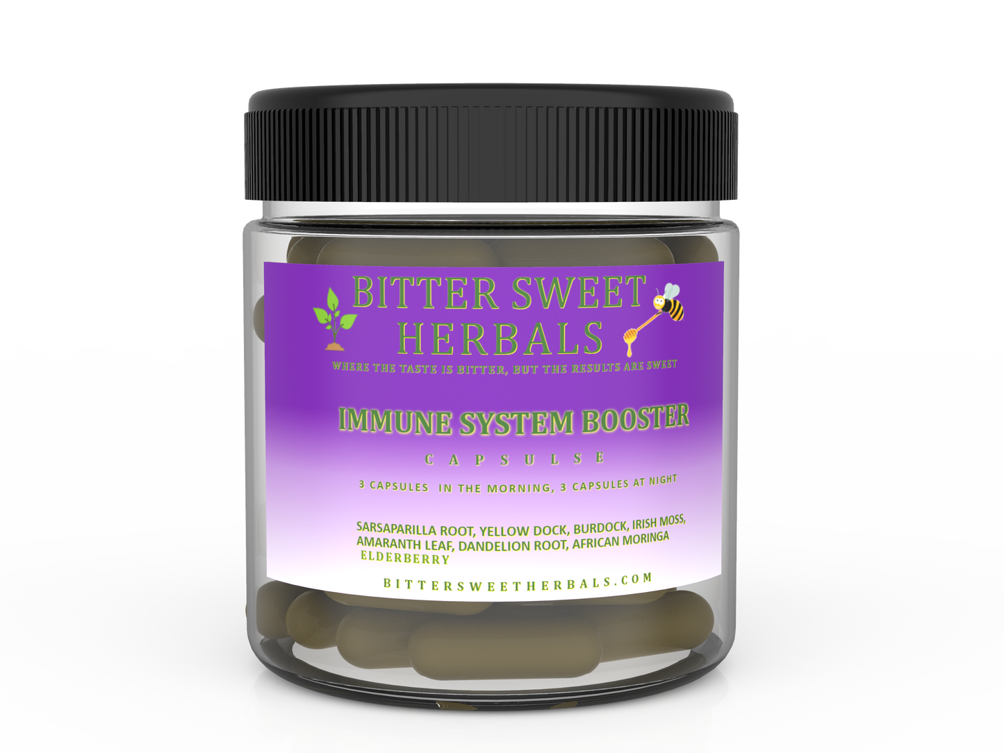 Bitter Sweet Herbals herbal wellness capsules, 100-count bottle