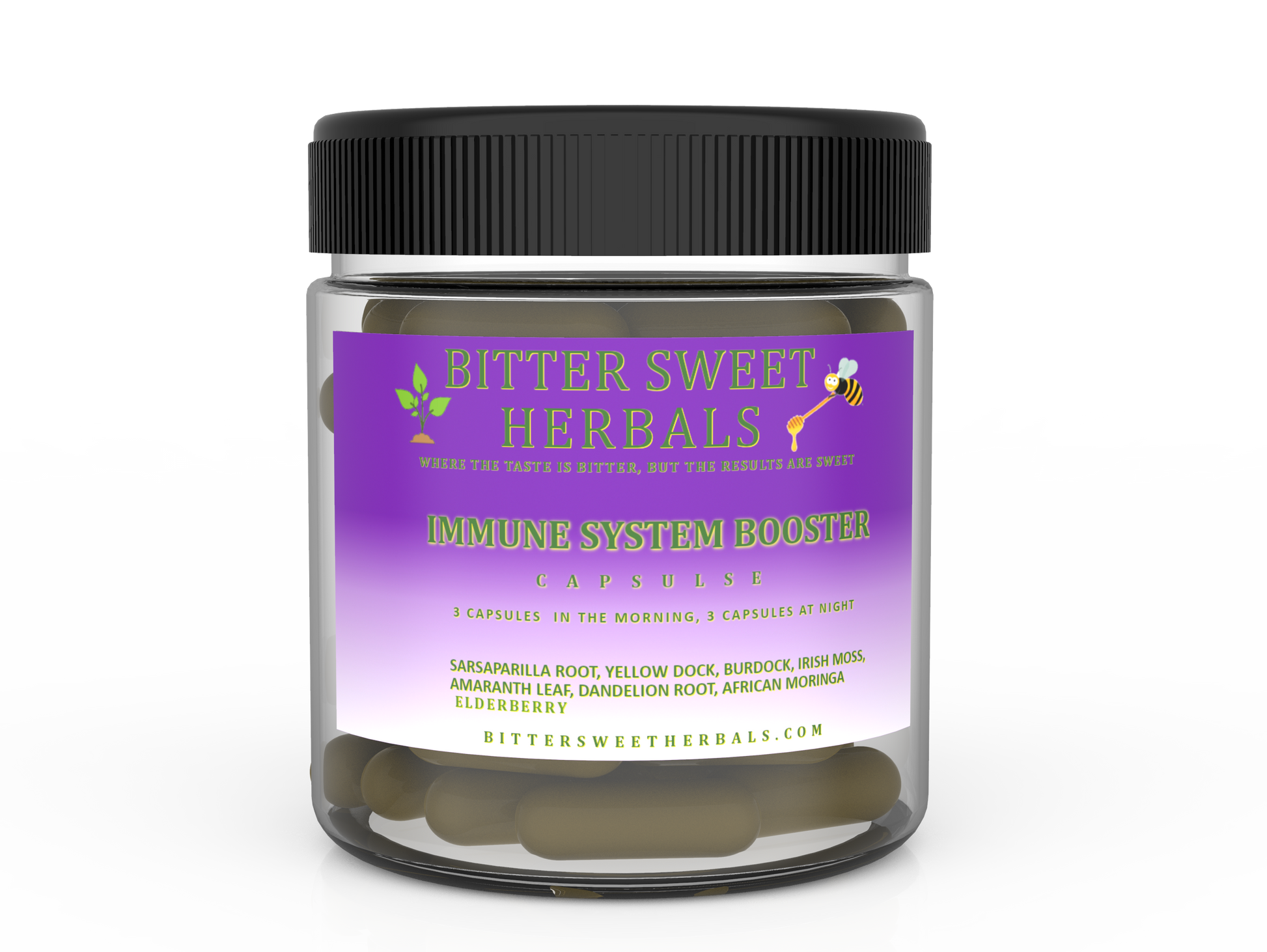 Bitter Sweet Herbals herbal wellness capsules, 60-count bottle